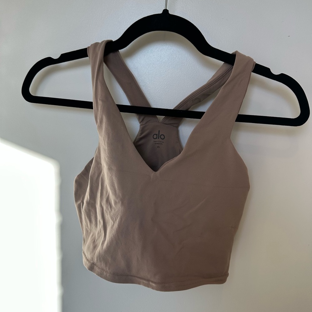 Alo yoga exercise cropped top; xs